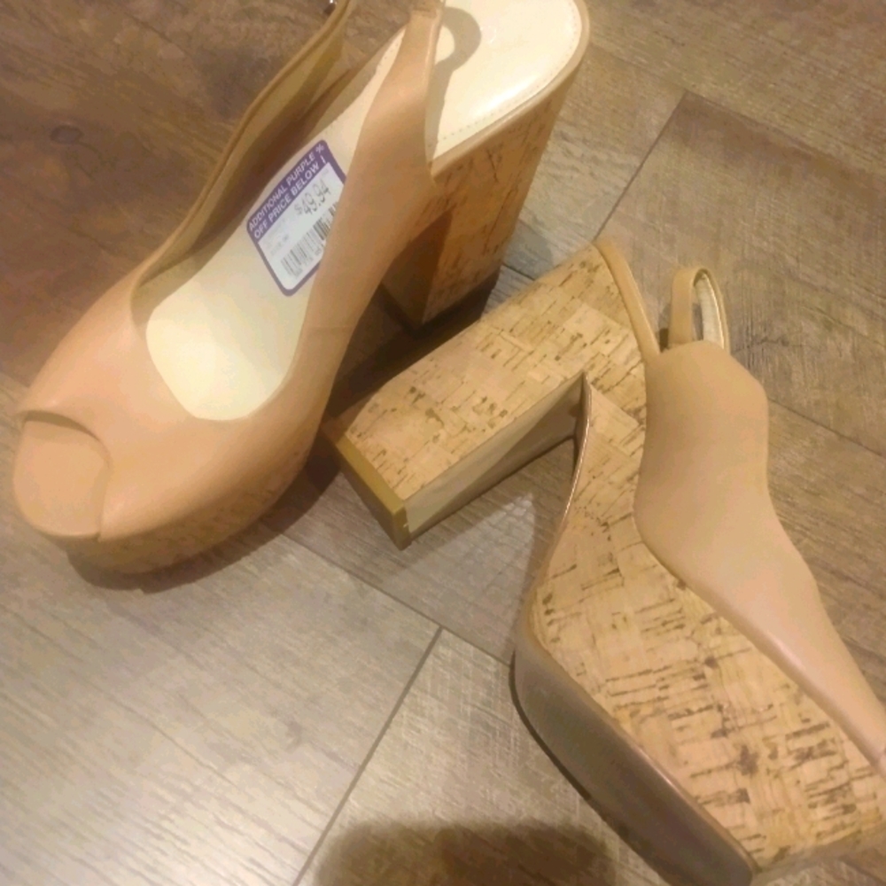 Basically new Calvin Klein slingback platforms
